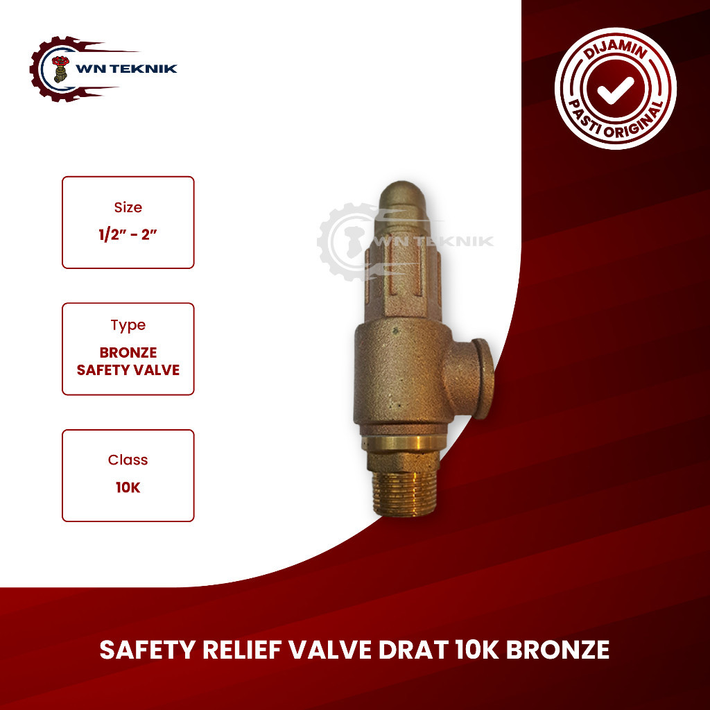 SAFETY RELIEF VALVE BRONZE 1" INCH 1OKG/10BAR ORIGINAL