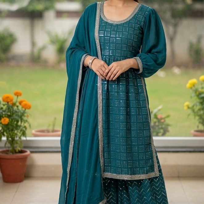 sharara india / baju india murah / kurti / kurti india