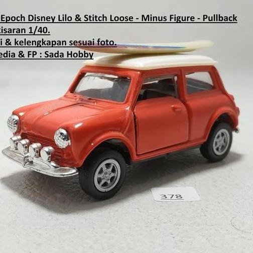 DIECAST MINIATUR YOUNG EPOCH DISNEY LILO AND STITCH MORRIS MINI COOPER MERAH MINUS UNIT ONLY CADATOY