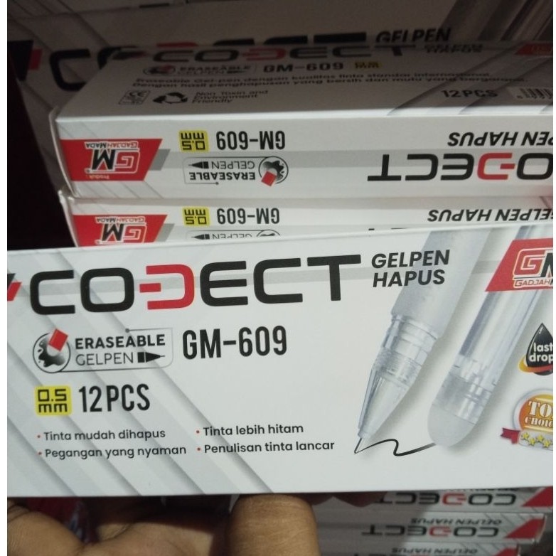 bolpoin gell hapus 1pack isi 12pcs