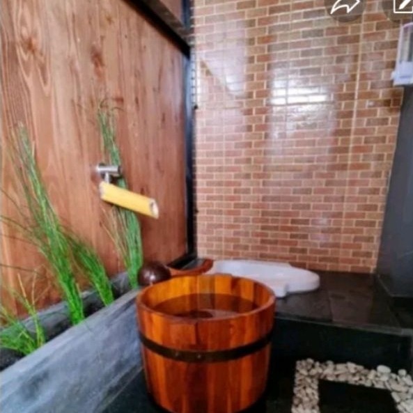 Ember Mandi Kayu Jati Asli Anti Bocor Ukuran 30x30cm Perlengkapan Kamar Mandi Estetik