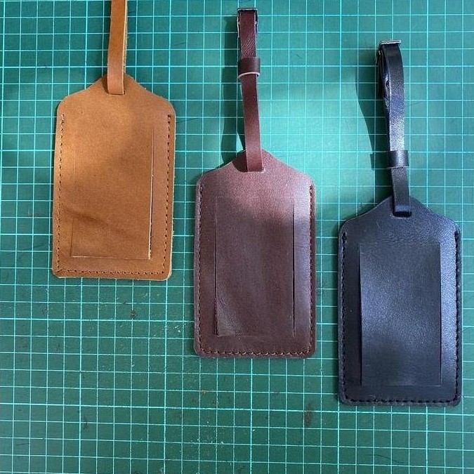 Tag Bagasi Kulit / Penanda Koper / Baggage Tag Kulit Asli