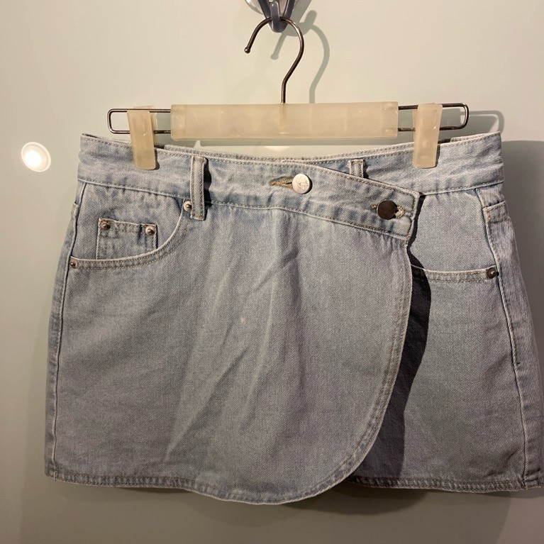 New HELLOLILO Denim Mini skort light blue size 1
