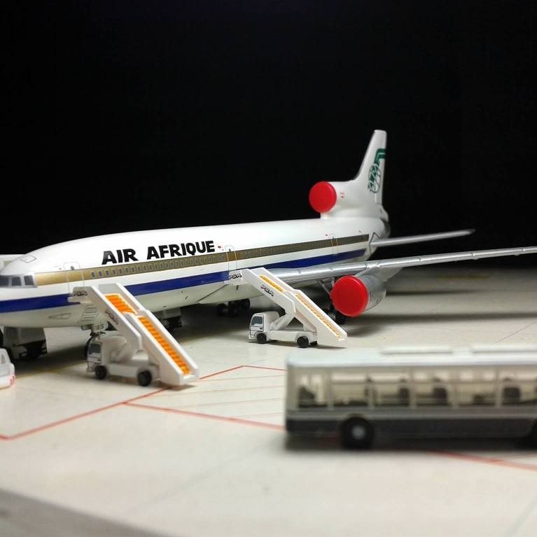 Diecast Pesawat Air Afrique Lockheed L-1011-385-1 TriStar 1 rego N185AT BBOX skala 1:400