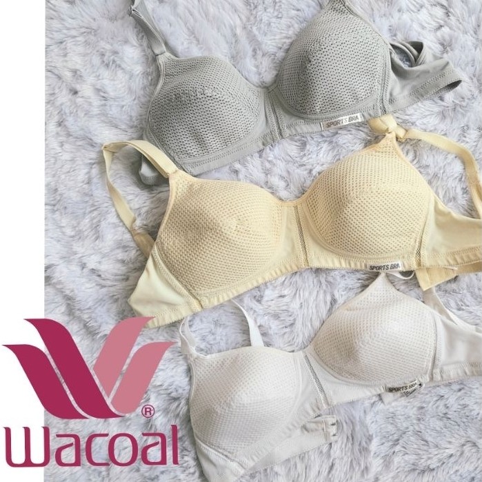 BRA WACOAL SPORT TANPA KAWAT BASIC BH IB1013 BUSA TIPIS IB 1013 K64 BH OLAHRAGA