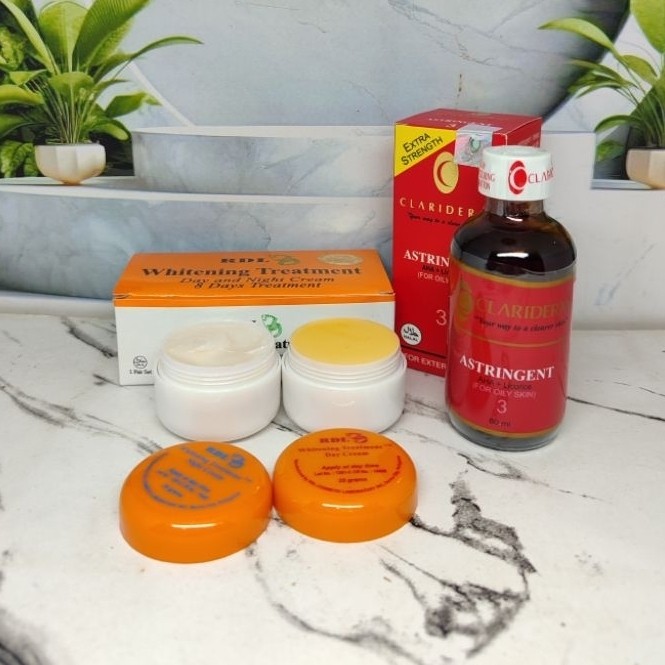 paket 3in1 perawatan wajah toner clariderm ORI dan cream 8 hari