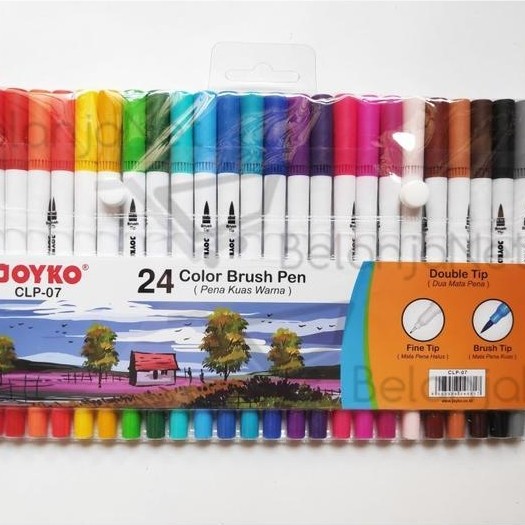 Color Brush Pen Joyko 24 Warna ( Kuas & Pen 24 Color) Clp-07