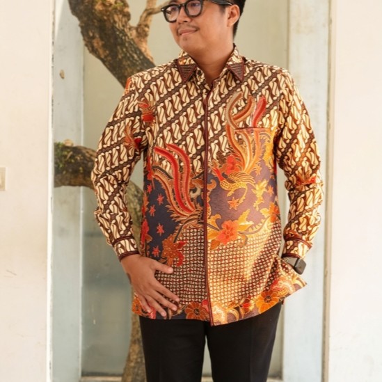 Batik Nusarupa - Kalavera | Kemeja Batik Pria Premium Lengan Panjang Motif Nusantara | Semi Jas