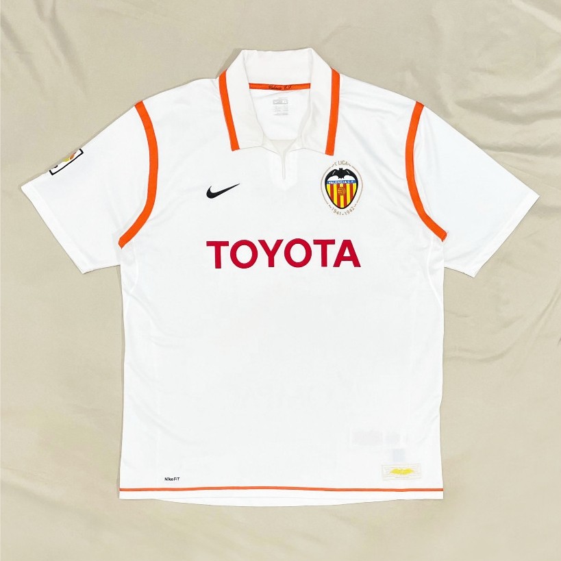 Original Nike Valencia Home Kit 2007 2008 Jersey Bola Vintage
