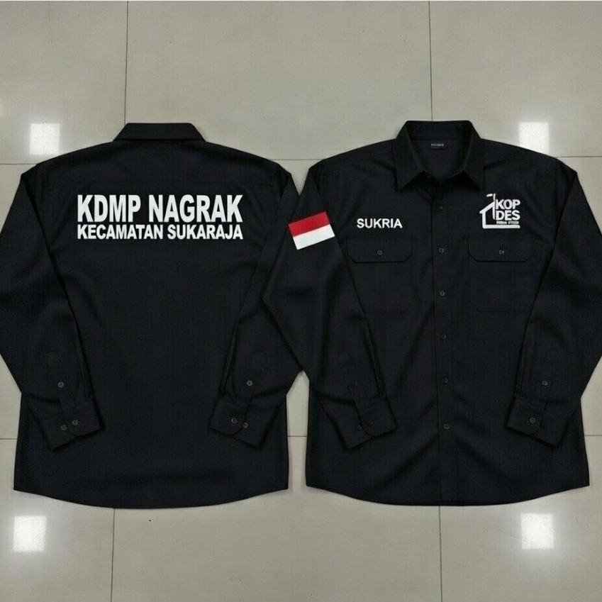 Best Seller Erland Store Kemeja Bordir Koperasi Merah Putih Kemeja Koperasi Merah Putih Baju Koperas