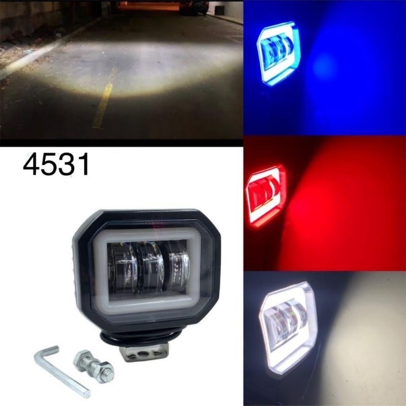 LAMPU TEMBAK LED CWL 3 MATA K30 MODEL KOTAK LAMPU TEMBAK SOROT 3 LENSA WATERPROOF