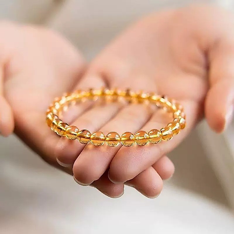 Gelang Kristal Citrine Alami Premium - Penarik Rezeki, Kekayaan, dan Keberuntungan