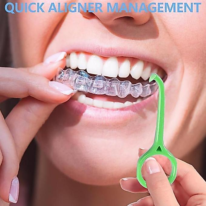 ZHURATMI Aligner Chewies Seaters Remover Set Chewis u Dental Aligner Hook Rata Invisalign Retainer A