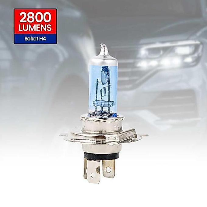 DZAWAO Lampu Halogen Biru Xenon H4 Mobil Headlamp Natural White 100/90W 1 PCS PROTOK