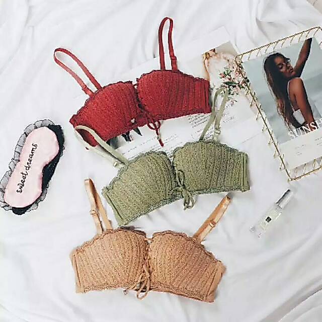 [bra+CD] CB281 bra tanpa kawat dengan busa set pakaian dalam bisa dipakai model kemben tali sepatu