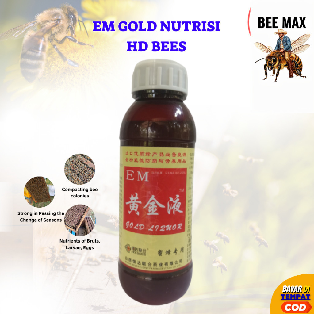 EM Gold Nutrisi Hologram Original Memperbagus Memperpadat  Brut, Larva, Telur Dan Koloni Lebah Madu