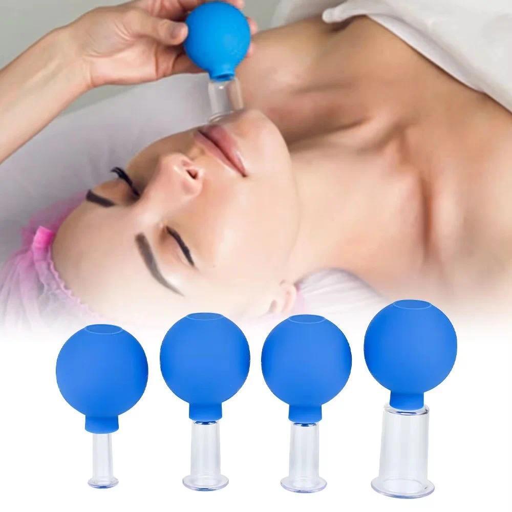 Rubber Massage Body Cups Vacuum Cupping Glasses Face Skin Lifting Body Glass Cupping Anti Cellulite 