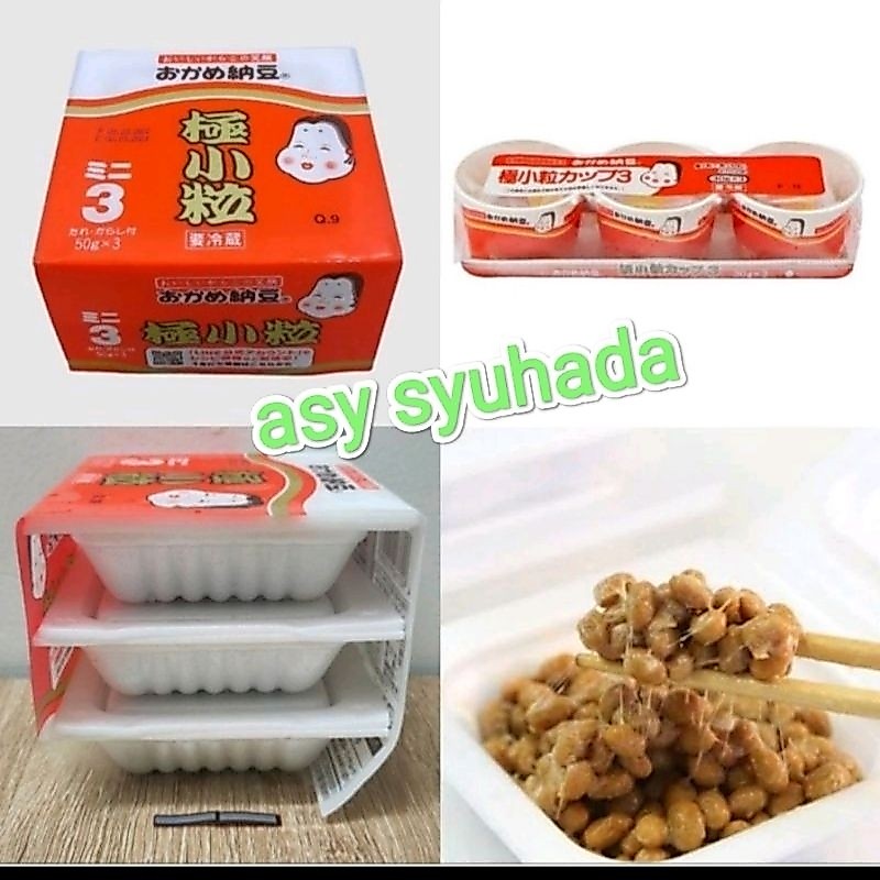 okame natto kotsubu cup 3 / tape kedelai jepang / okame nato