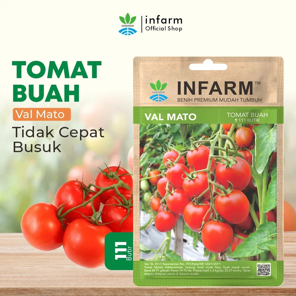 INFARM - Benih Bibit Biji Tomat Buah VALMATO Tomat Buah Manis Premium