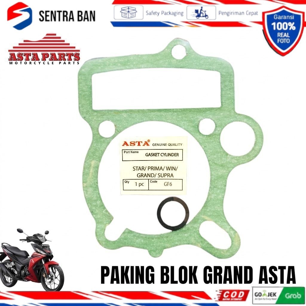 Paking perpak perpak blok silinder bawah star prima grand win supra Asta