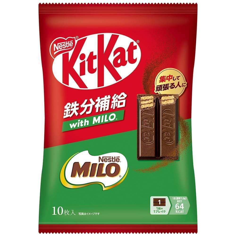 Kitkat Chocolate Wafer With Milo Coklat Import 160gr