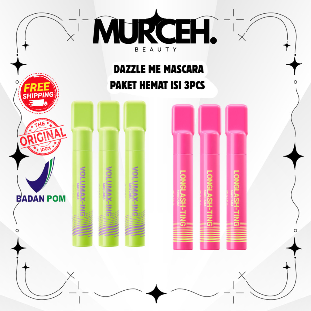 [MURCEH] [ISI 3PCS] DAZZLE ME Lock & Pop Duo Mascara Series Bulu Mata Auto Lentik, On Point Seharian