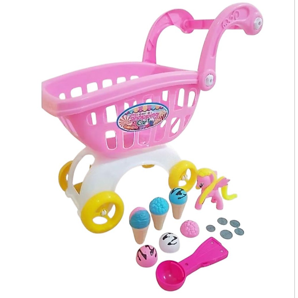 Mainan Anak Troli/Shopping Trolley/Troly/Troley/Trolly/Cart Keranjang Belanja Supermarket FB819