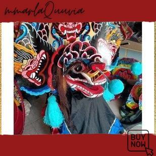READY NEW Barongan Rampak Telon Full Kayu Asli Satu Set Dengan Kemul Panjang Mahkota Dan Rambut Ting