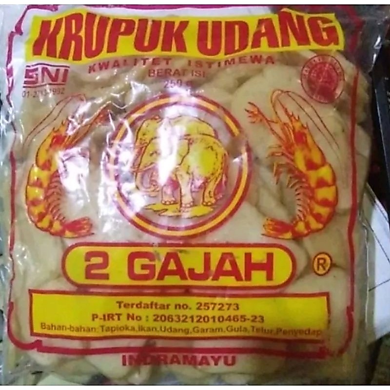 kerupuk udang 2 gajah