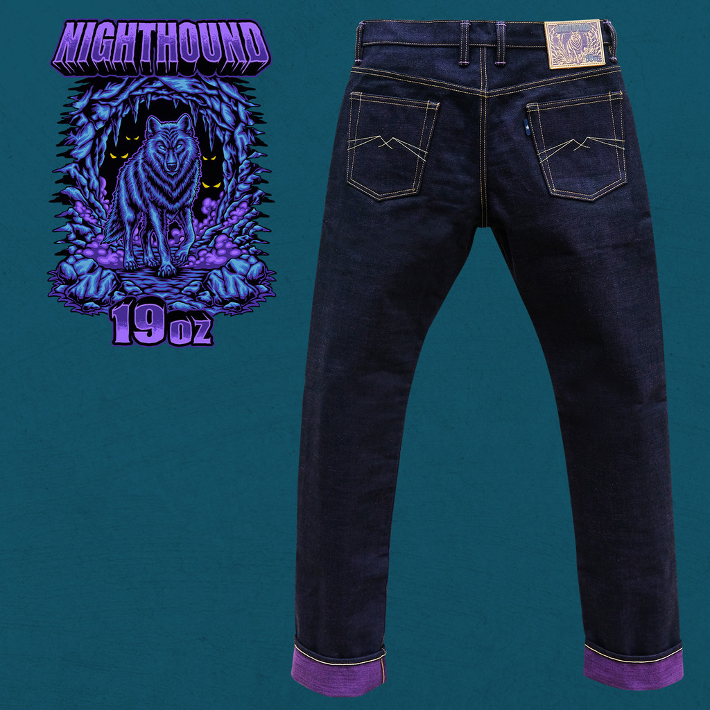 Celana Sage Denim Nighthound 19oz Unsanforized Deep Indigo x Purple