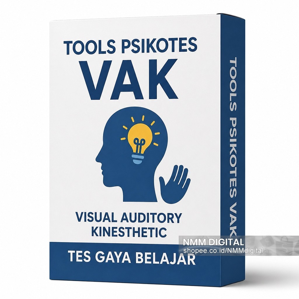 TOOLS PSIKOTES VAK : Alat Tes Psikologi Visual Auditory Kinesthetic - Pengukur Gaya Belajar