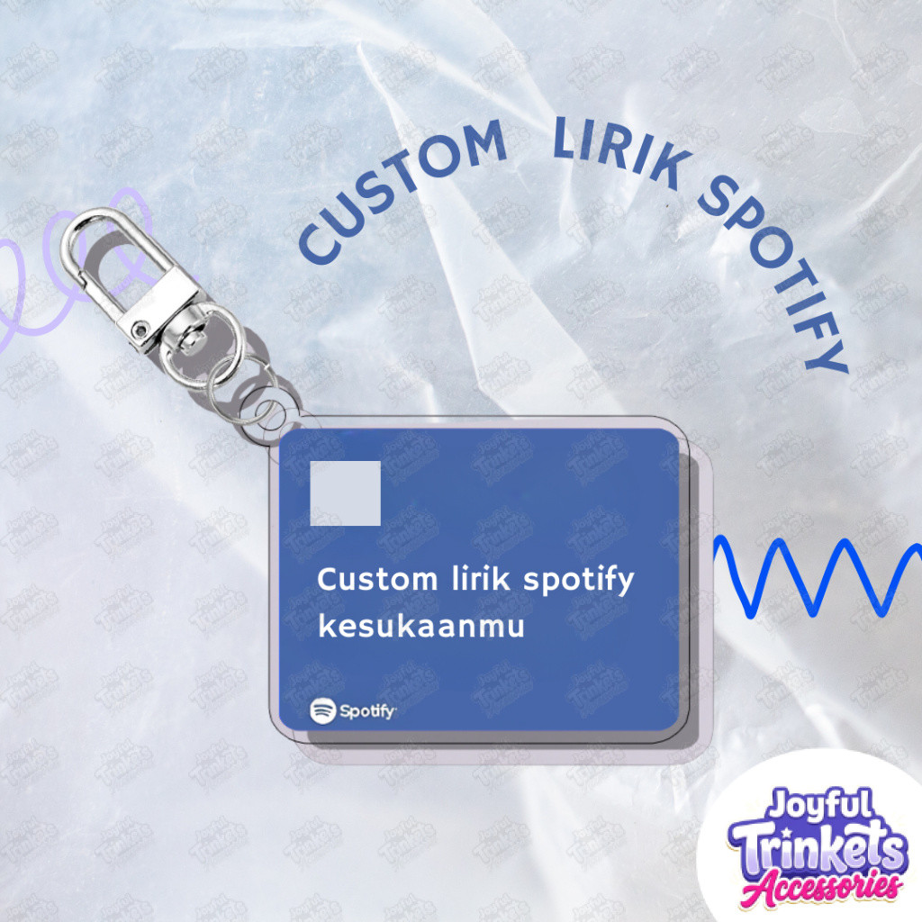 CUSTOM Spotify Acrylic Keychain Lirik Lagu – Gantungan Kunci Akrilik Custom Lagu Favorit Spotify Mus