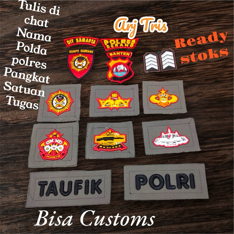 River|| Bordir polisi Polri Brimob Timbul atau 3D | Polri Timbul Premium
