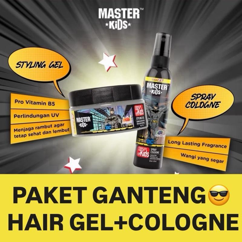[BUNDLINGHEMAT] Master Kids Styling Gel Hair 75gr + Master Kids Cologne Spray - Gel Rambut Anak + Pe