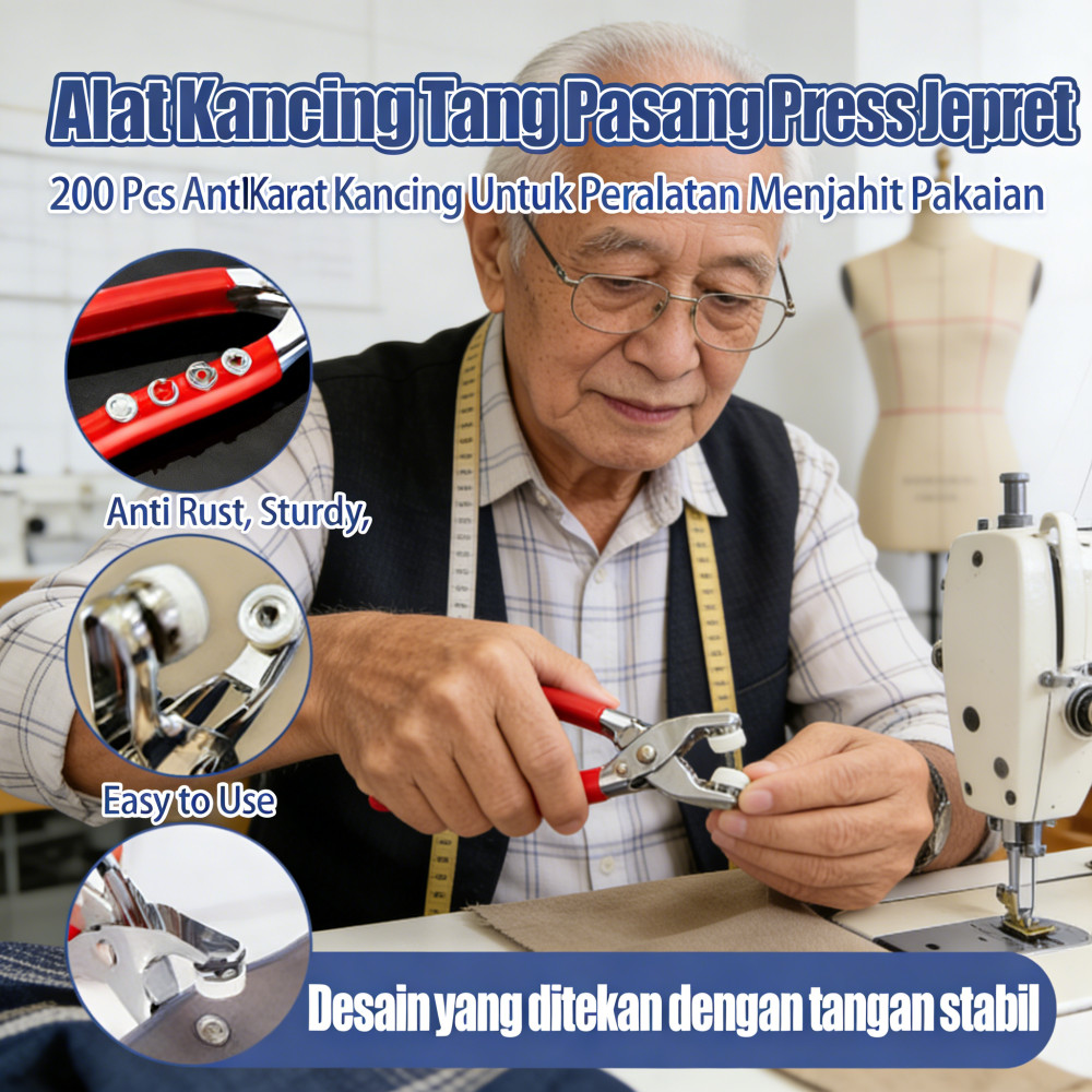 Kancing Tang Pasang Alat Jepret Jepret Kancing Jepret Kancing Tang Kancing Tang Peralatan Kancing Ka