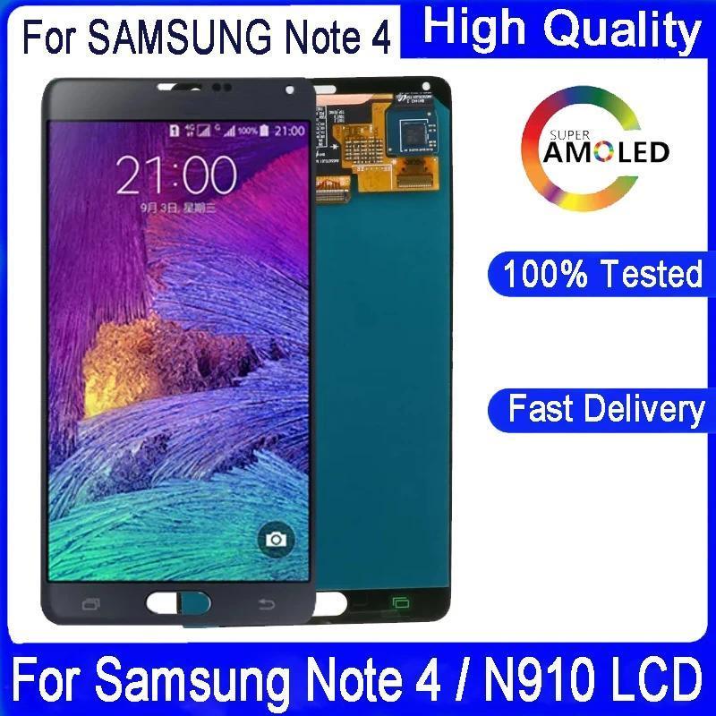 5.7''Super AMOLED LCD For Samsung Note 4 N910 N910F N910C N910A N910H LCD splay Tou Screen gitizer F