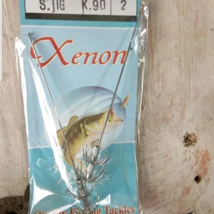kail pancing cumi jarum atau steam jig - batnag kecil, 15cm isi 2