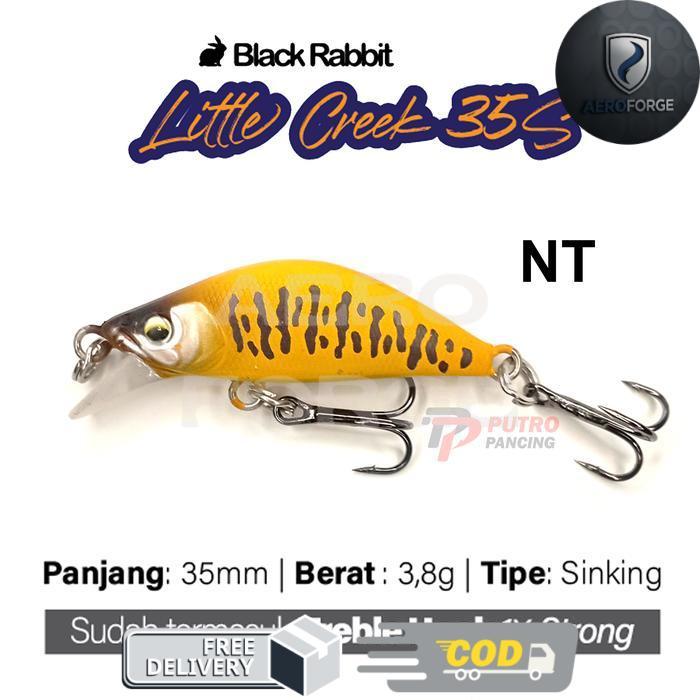 Lure LITTLE CREEK 35S Minnow Sinking Black Rabbit Killer - NT