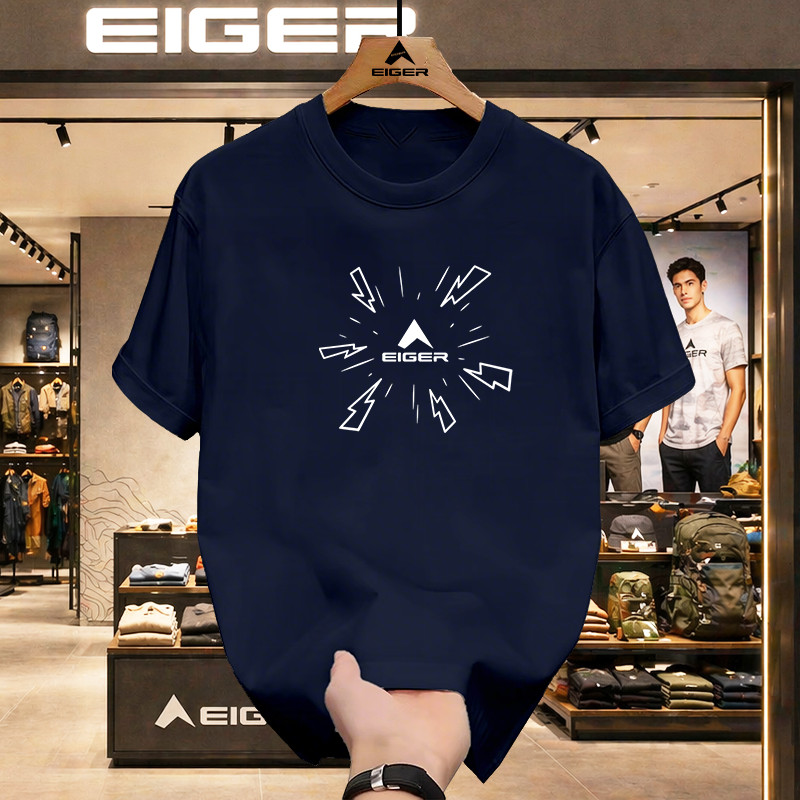 Kaos EIGER Simple Polos Premium Katun Tebal Tidak Menerawang Cocok Semua Gaya
