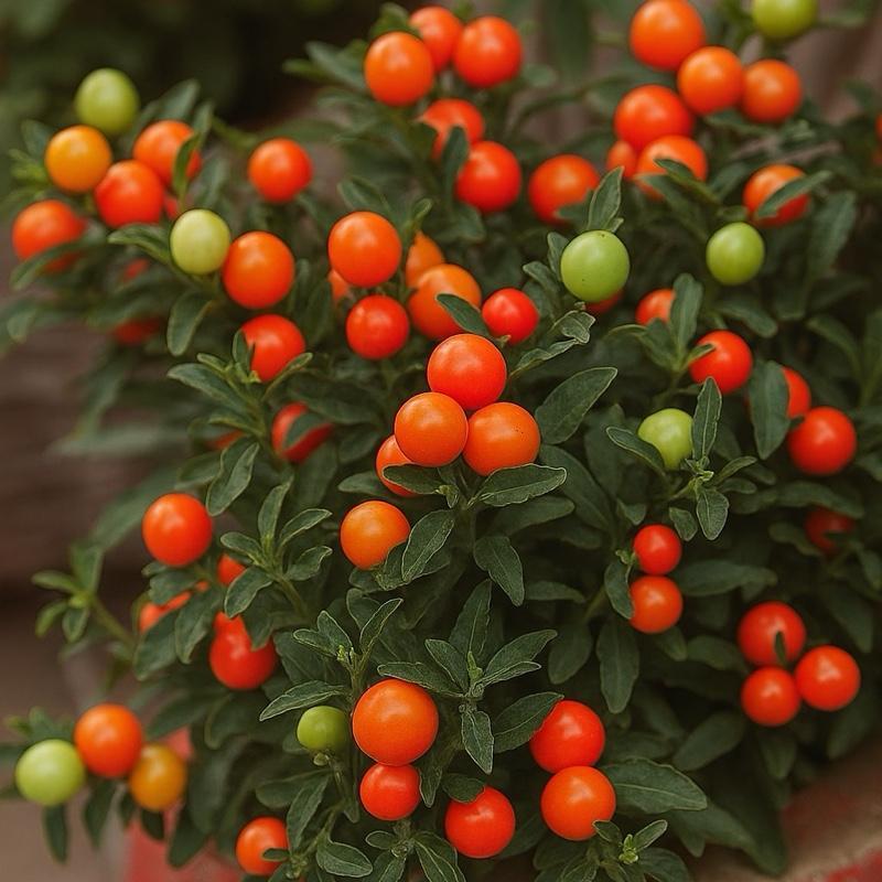 Tomat Crismil – Tanaman Buah Hias Unik & Berbuah, Tinggi ±30 cm