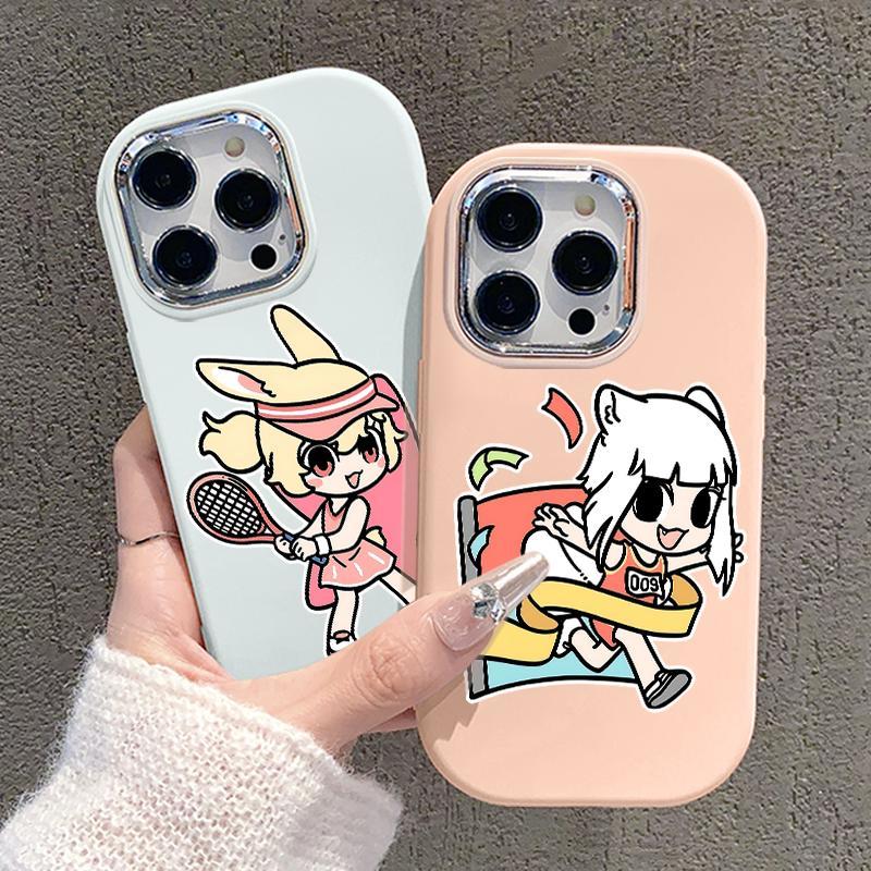 Soft Case For Tecno Camon 40 Spark 10 4G 20 20C 30C Go 1 2023 2024 Oval Frame Chrome Lucu Fei Ren Za