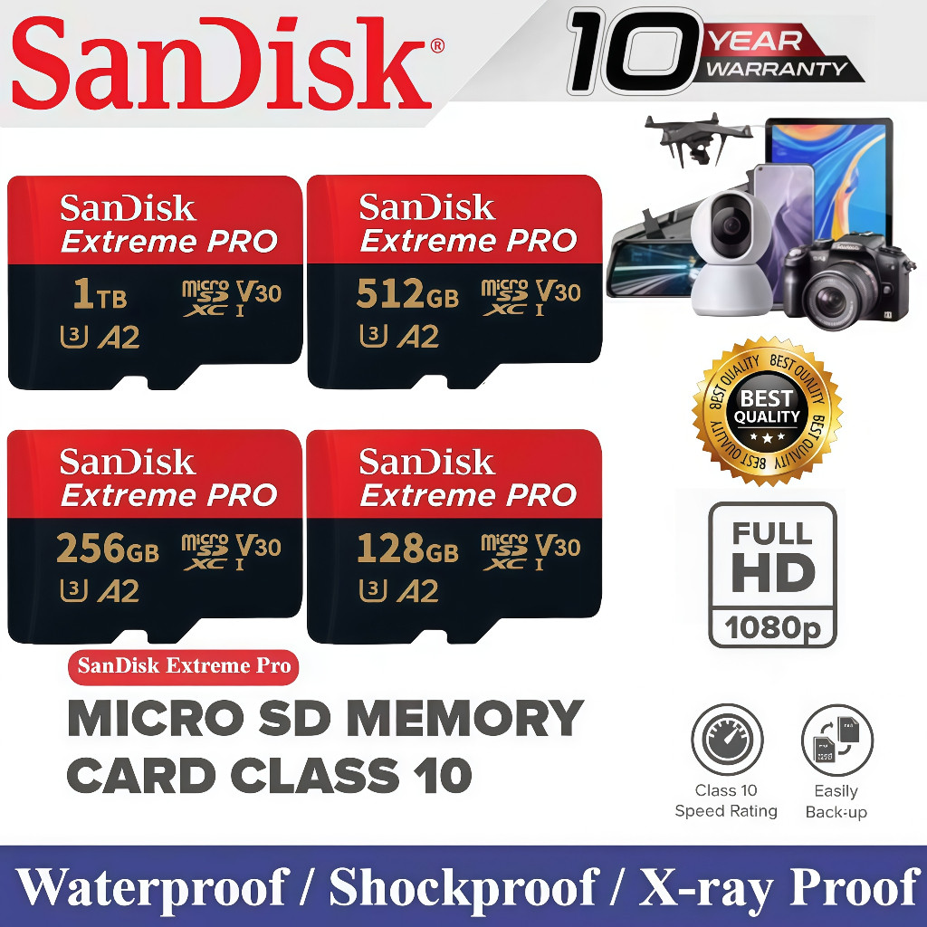 Bit Net Store Micro SD Card SanDisk 1TB 512GB 256GB 128GB Kartu Memori For CCTV/dengung/perekam meng