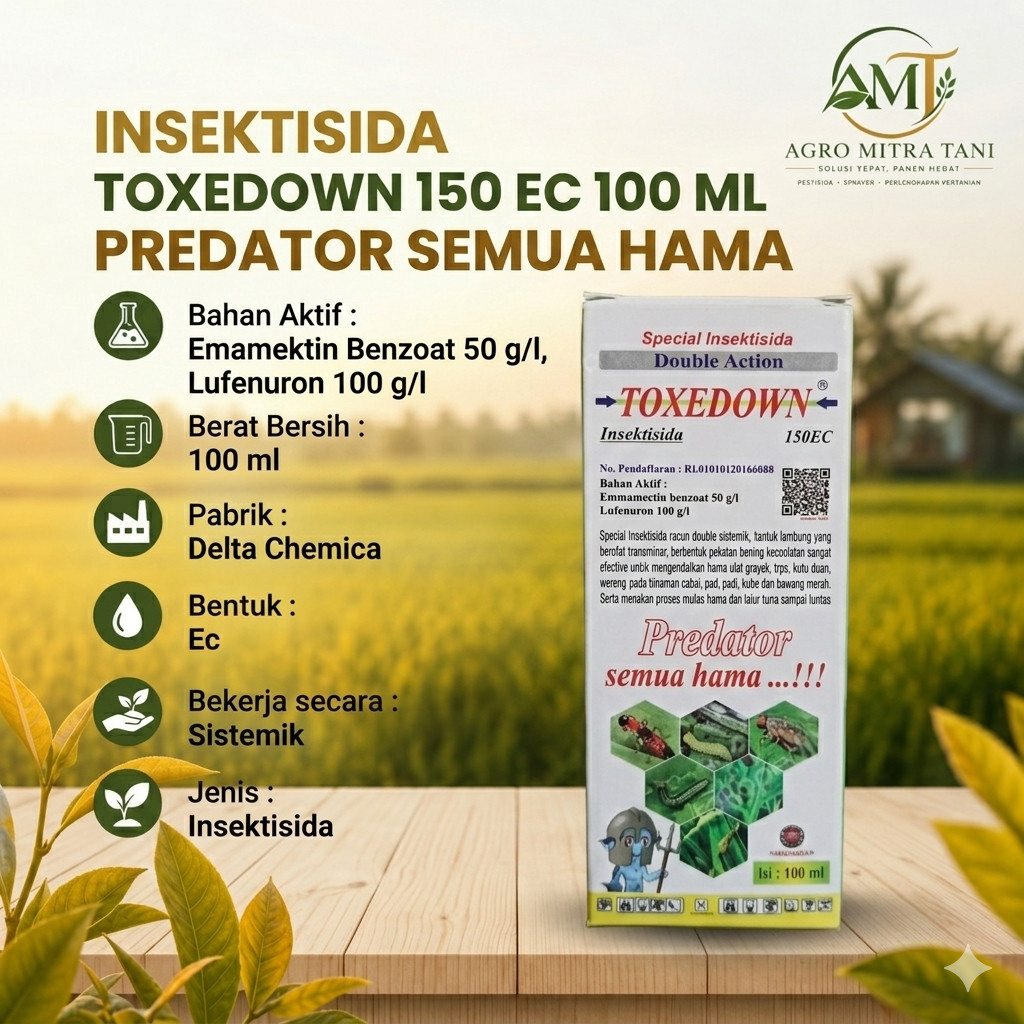 INSEKTISIDA TOXEDOWN 150 EC 100 ML PREDATOR SEMUA HAMA