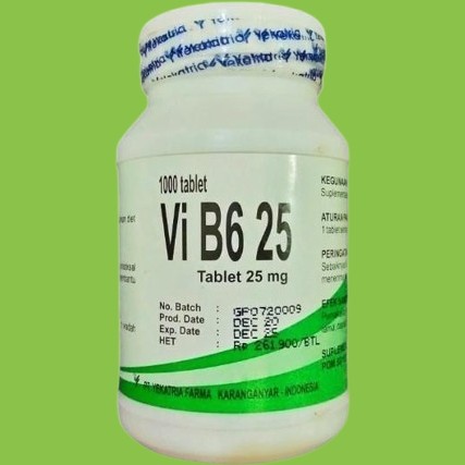 vitamin b6 yekatria 25 mg isi 1000