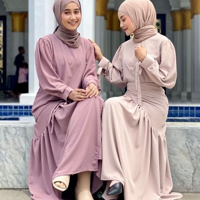 RISAOSHOP Ara Oneset Lilit 2in1 - Atasan dan Rok Lilit Wanita Dewasa  Hijab