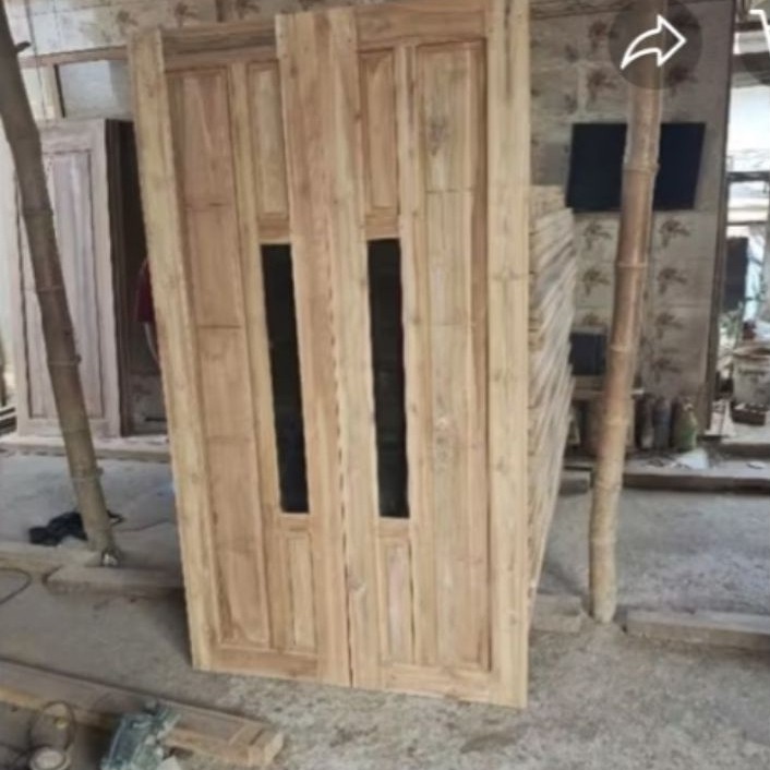 pintu kupu tarung ukuran120x220 plus kusen