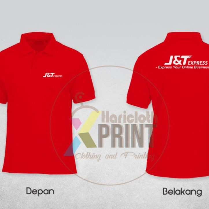Premium Polo Shirt J&T Express/ Kaos Polo Kerja J&T / Baju Kerja Kurir J&T Express / Kaos Kerah J&T