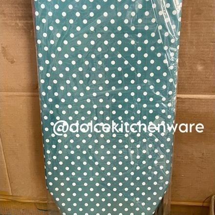 Meja Setrika Lipat Kaki Pipa Besi Lapis Tebal Motif Polkadot Bunga Kembang