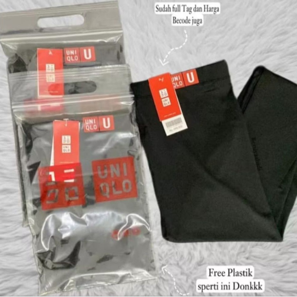 LEGGING UNIQLO WITH TAG WITH ZIPLOCK SPANDEK