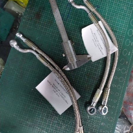 selang oil cooler pendingin oli scorpio satria fu braided sepeda motor bonus ring tembaga set